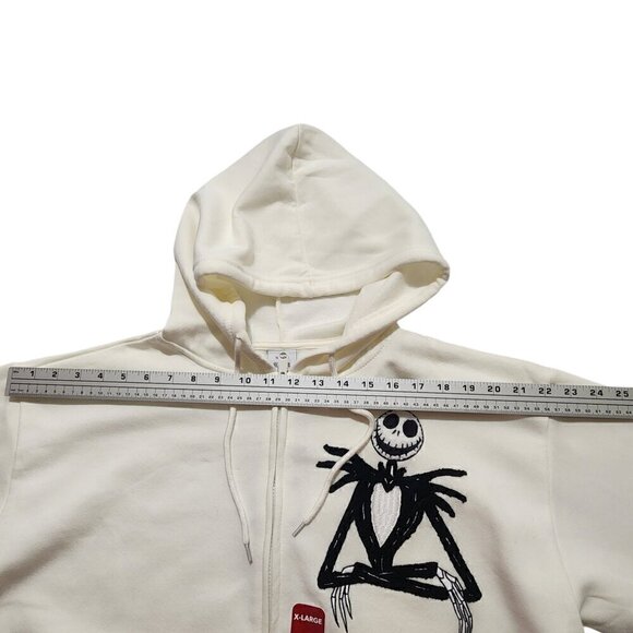 The Nightmare Before Christmas Womens Hoodie Fleece Zip Embroidery Patch XL‎ - Picture 3 of 12